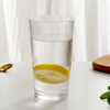 Vaso de agua transparente con rayas verticales Tazas de café de uso diario para fiestas
