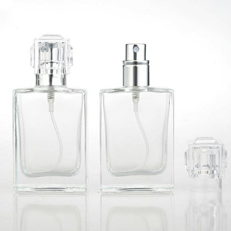 Frascos de perfume de vidrio cuadrados de alta calidad de Flint populares de 100 ml