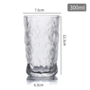 Vasos de agua de bebida de vidrio de 300 ml estilo iceberg