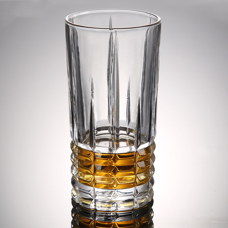 Copa de vidrio de moda 400 ml Vasos de vaso de agua Uso de bebidas de whisky