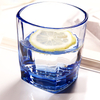 Vasos de agua cuadrados 180 ml 300 ml de vidrio en colores azul violeta