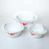 Cuencos de sopa redondos Cuenco de cerámica con tapa transparente Mantener fresco