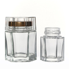KDG Glassware Halágono Honexágono Jar Bird Nest Jar Jar Jar Frascos