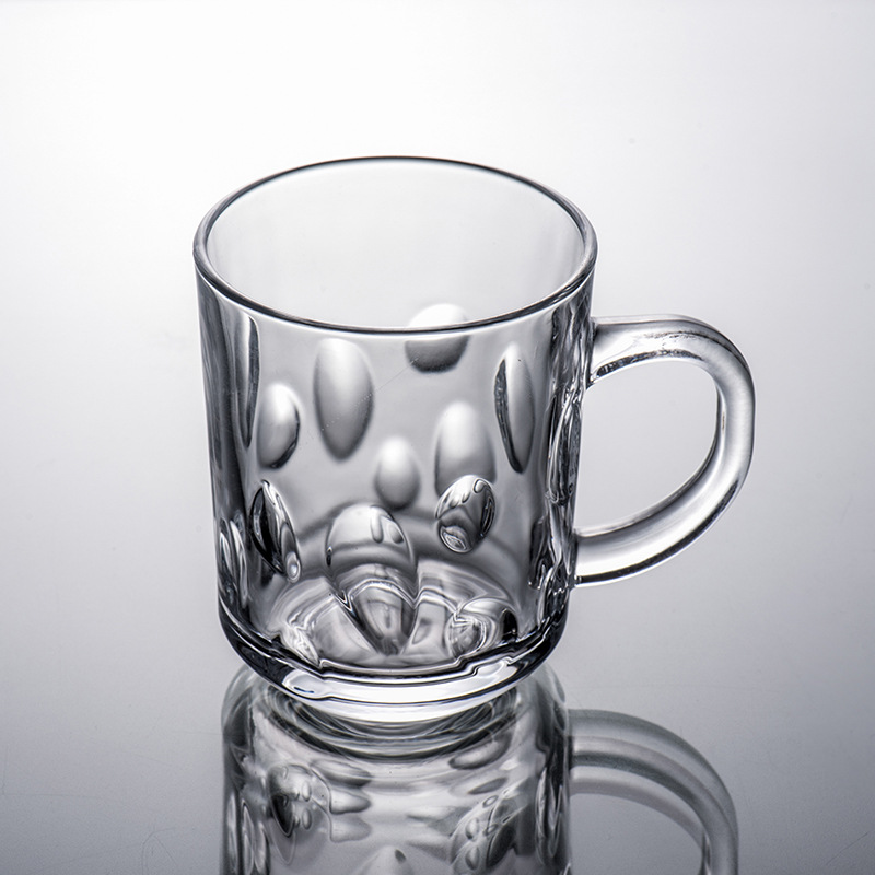 Tazas de café de la leche de la bebida del agua de cristal modificado para requisitos particulares 8oz al por mayor